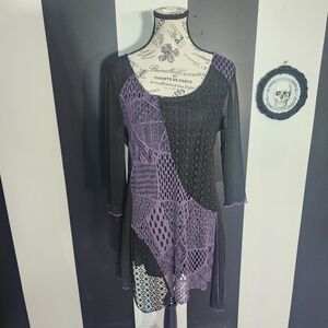 Gothic Mesh Tunic Top